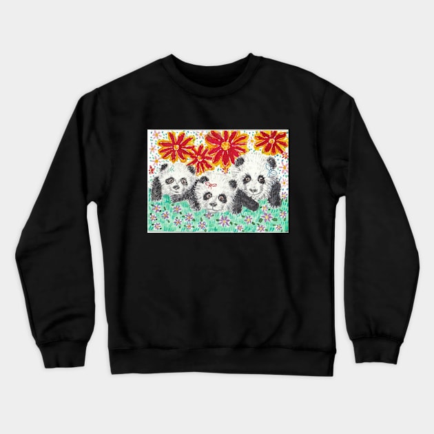 Baby Panda bears Crewneck Sweatshirt by SamsArtworks